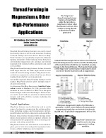 Thread Forming in Magnesium & Other High Performance Applications