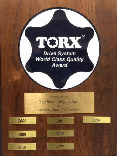 torx plaque
