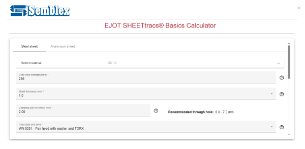 SHEETtracs® Calculator