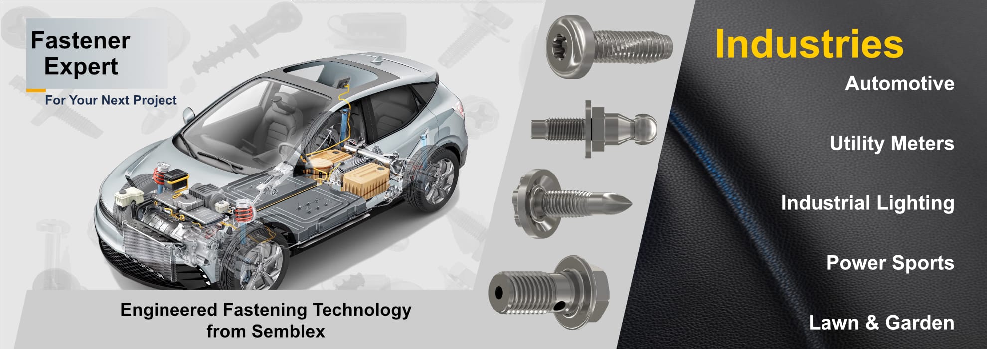 fasteners for electric trucks and automobiles