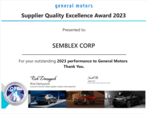 General Motors Excellence Award