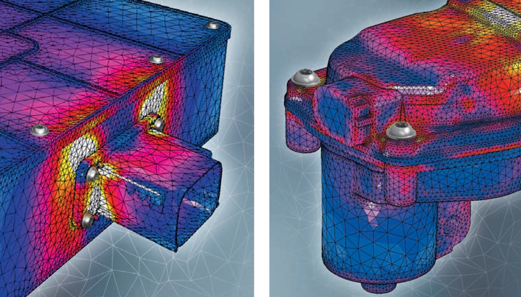 Stress analysis in the component under load